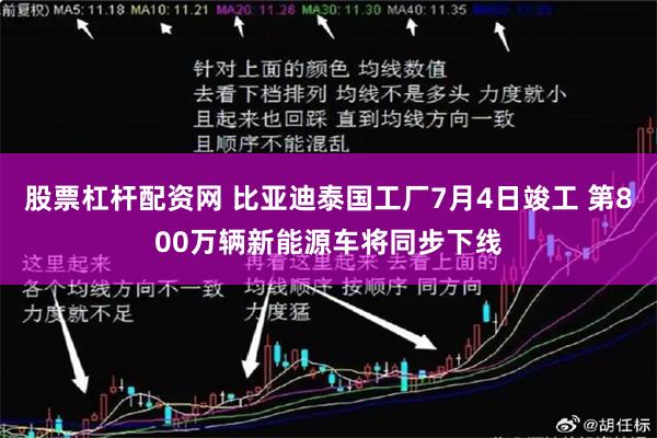 股票杠杆配资网 比亚迪泰国工厂7月4日竣工 第800万辆新能源车将同步下线