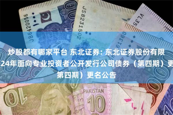 炒股都有哪家平台 东北证券: 东北证券股份有限公司2024年面向专业投资者公开发行公司债券(第四期)更名公告