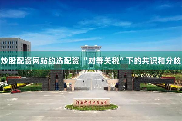 炒股配资网站约选配资 “对等关税”下的共识和分歧