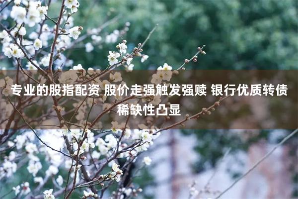 专业的股指配资 股价走强触发强赎 银行优质转债稀缺性凸显