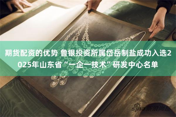 期货配资的优势 鲁银投资所属岱岳制盐成功入选2025年山东省“一企一技术”研发中心名单