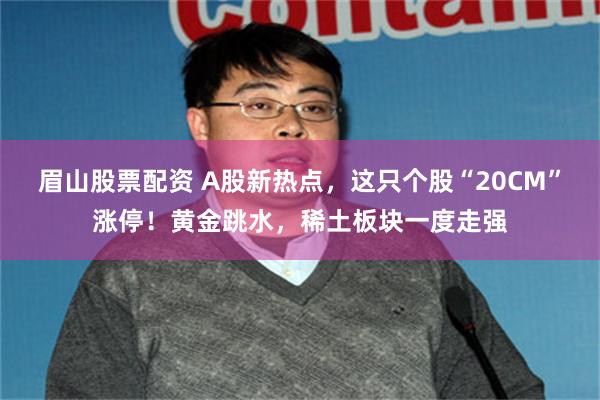 眉山股票配资 A股新热点，这只个股“20CM”涨停！黄金跳水，稀土板块一度走强
