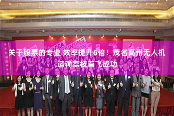 关于股票的专业 效率提升6倍！茂名高州无人机运输荔枝首飞成功