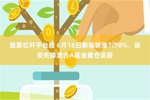 股票杠杆平台股 6月16日新强联涨7.78%，诺安先锋混合A基金重仓该股