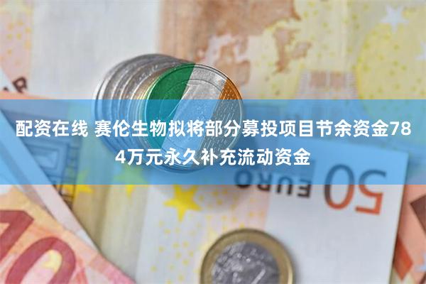 配资在线 赛伦生物拟将部分募投项目节余资金784万元永久补充流动资金