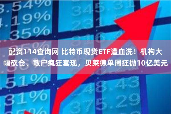 配资114查询网 比特币现货ETF遭血洗！机构大幅砍仓、散户疯狂套现，贝莱德单周狂抛10亿美元