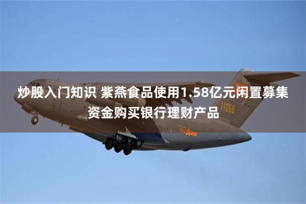 炒股入门知识 紫燕食品使用1.58亿元闲置募集资金购买银行理财产品