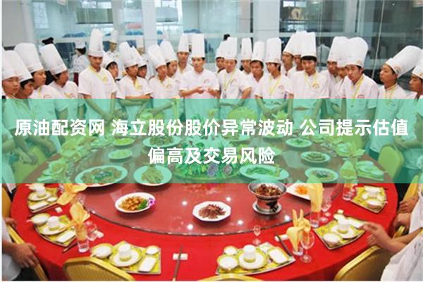 原油配资网 海立股份股价异常波动 公司提示估值偏高及交易风险