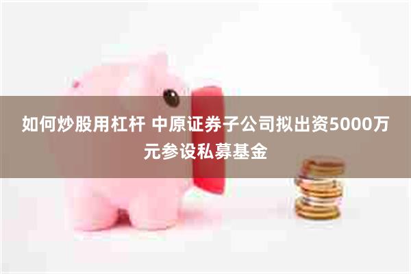 如何炒股用杠杆 中原证券子公司拟出资5000万元参设私募基金