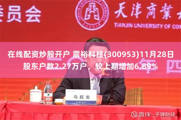 在线配资炒股开户 震裕科技(300953)11月28日股东户数2.27万户，较上期增加6.89%