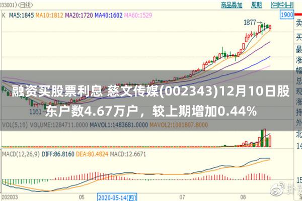 融资买股票利息 慈文传媒(002343)12月10日股东户数4.67万户，较上期增加0.44%