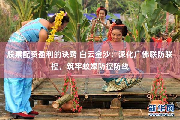 股票配资盈利的诀窍 白云金沙：深化广佛联防联控，筑牢蚊媒防控防线