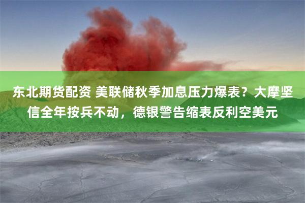 东北期货配资 美联储秋季加息压力爆表？大摩坚信全年按兵不动，德银警告缩表反利空美元