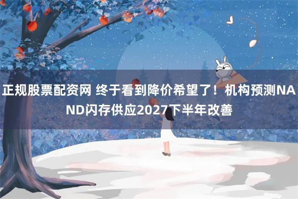 正规股票配资网 终于看到降价希望了！机构预测NAND闪存供应2027下半年改善