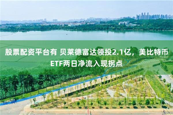 股票配资平台有 贝莱德富达领投2.1亿，美比特币ETF两日净流入现拐点