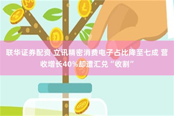 联华证券配资 立讯精密消费电子占比降至七成 营收增长40%却遭汇兑“收割”