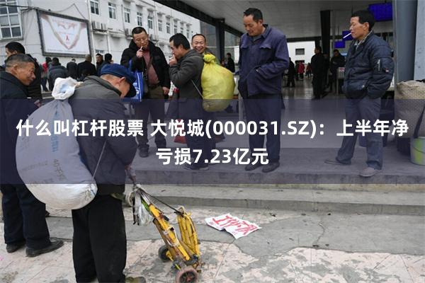 什么叫杠杆股票 大悦城(000031.SZ)：上半年净亏损7.23亿元