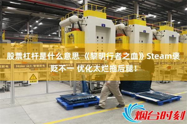 股票杠杆是什么意思 《黎明行者之血》Steam褒贬不一 优化太烂拖后腿！