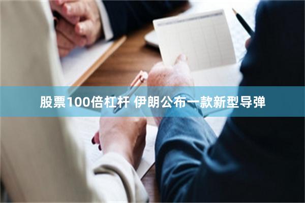 股票100倍杠杆 伊朗公布一款新型导弹