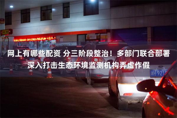 网上有哪些配资 分三阶段整治！多部门联合部署深入打击生态环境监测机构弄虚作假