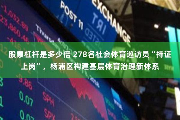 股票杠杆是多少倍 278名社会体育巡访员“持证上岗”，杨浦区构建基层体育治理新体系