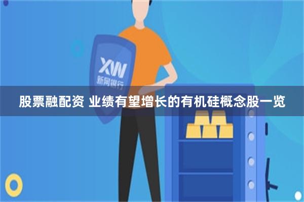 股票融配资 业绩有望增长的有机硅概念股一览