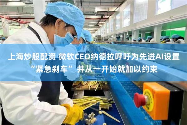上海炒股配资 微软CEO纳德拉呼吁为先进AI设置“紧急刹车” 并从一开始就加以约束