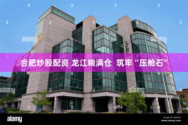 合肥炒股配资 龙江粮满仓  筑牢“压舱石”